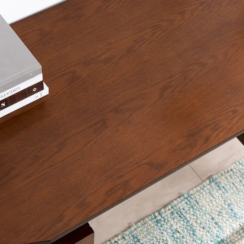 SEI Furniture Casella - Bureau d'écriture style Mid-Century moderne avec rangement