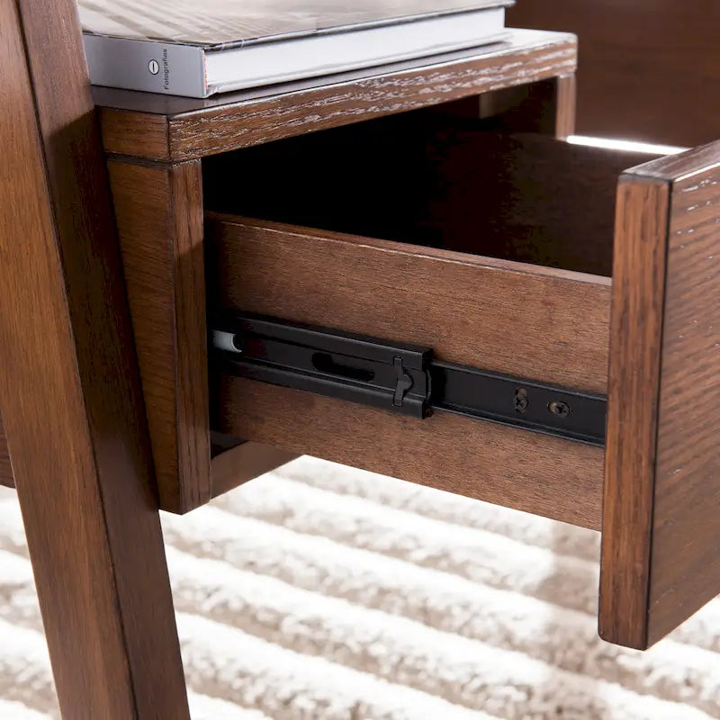 SEI Furniture Casella - Bureau d'écriture style Mid-Century moderne avec rangement
