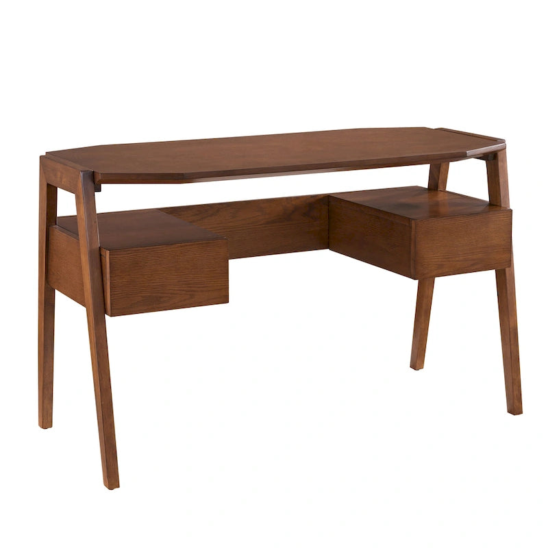 SEI Furniture Casella - Bureau d'écriture style Mid-Century moderne avec rangement