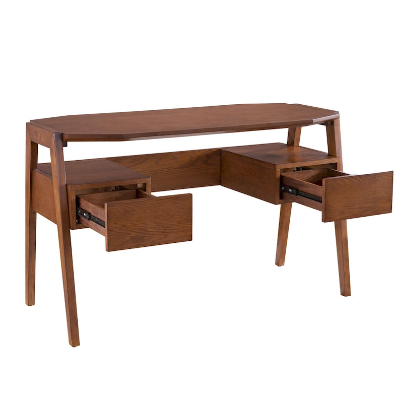 SEI Furniture Casella - Bureau d'écriture style Mid-Century moderne avec rangement