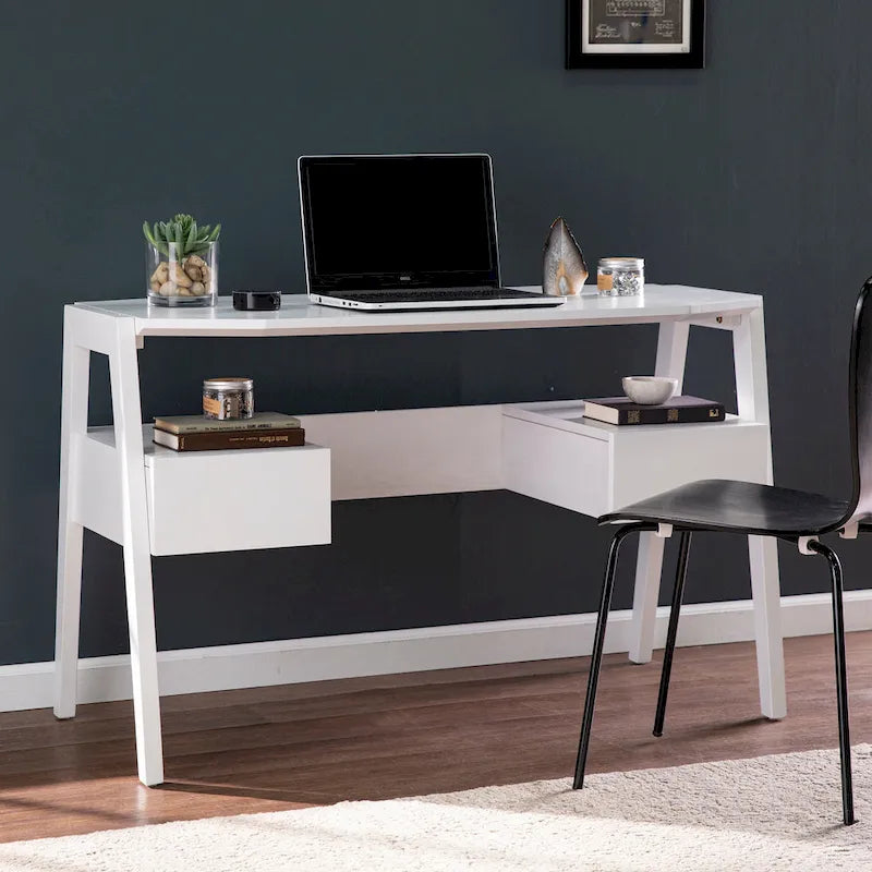 SEI Furniture Casella - Bureau d'écriture style Mid-Century moderne avec rangement