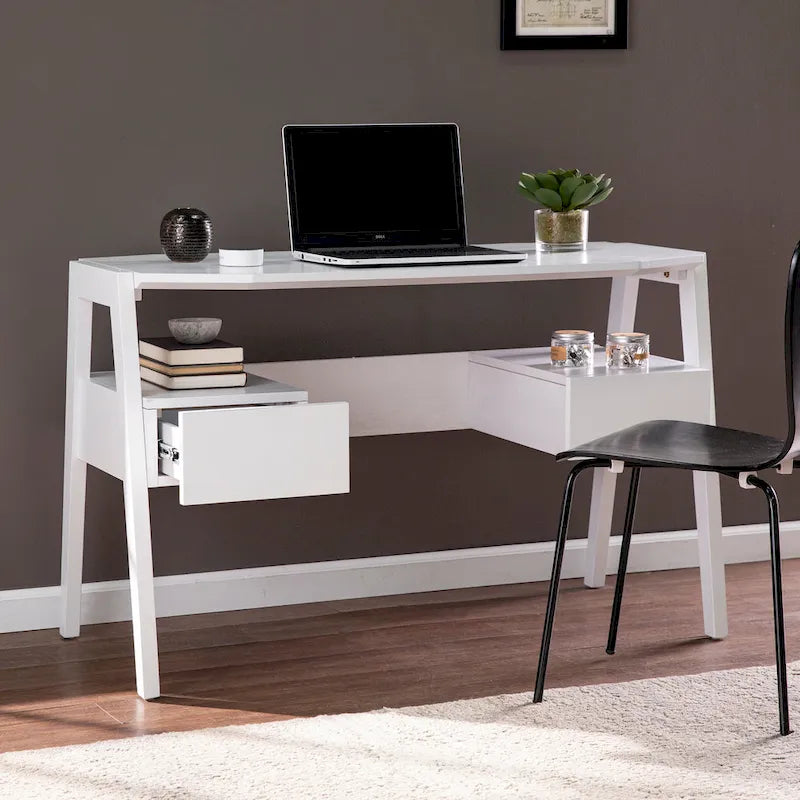 SEI Furniture Casella - Bureau d'écriture style Mid-Century moderne avec rangement