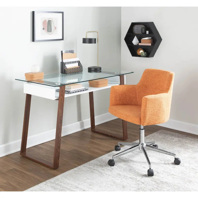 Chaise de bureau contemporaine en tissu Carson Carrington Duved - N/A