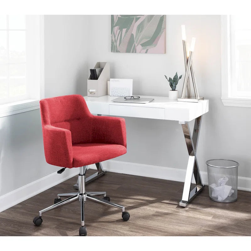 Chaise de bureau contemporaine en tissu Carson Carrington Duved - N/A