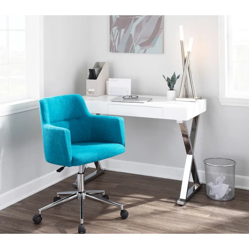 Chaise de bureau contemporaine en tissu Carson Carrington Duved - N/A
