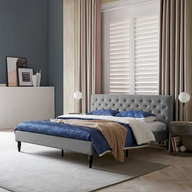 Lit plateforme rembourré King Atterbury par Christopher Knight Home