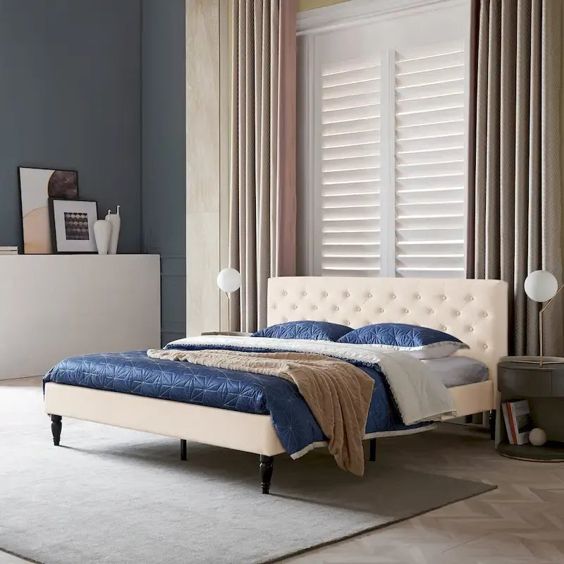 Lit plateforme rembourré King Atterbury par Christopher Knight Home