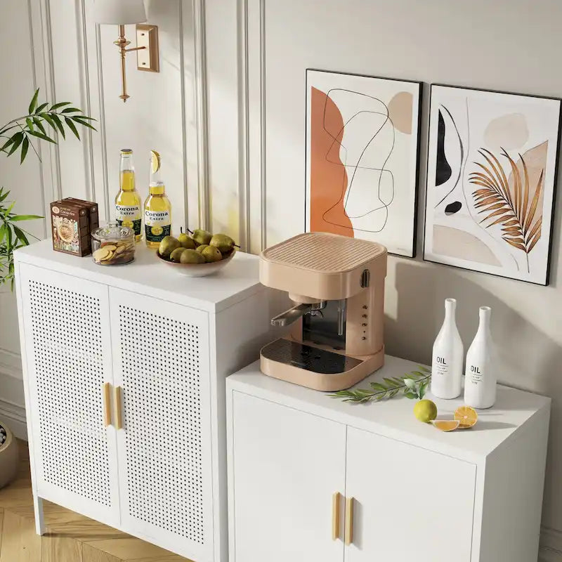 Armoire de rangement métallique avec 2 portes et 2 étagères réglables, Armoire de rangement de garage verrouillable en acier