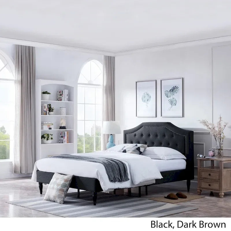 Lit plateforme Queen tapissé Elinor de Christopher Knight Home