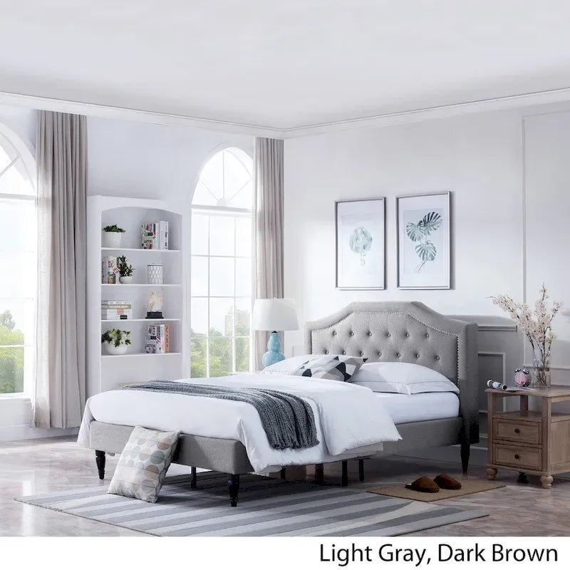 Lit plateforme Queen tapissé Elinor de Christopher Knight Home