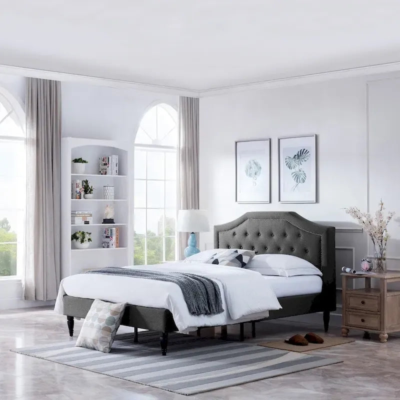 Lit plateforme Queen tapissé Elinor de Christopher Knight Home