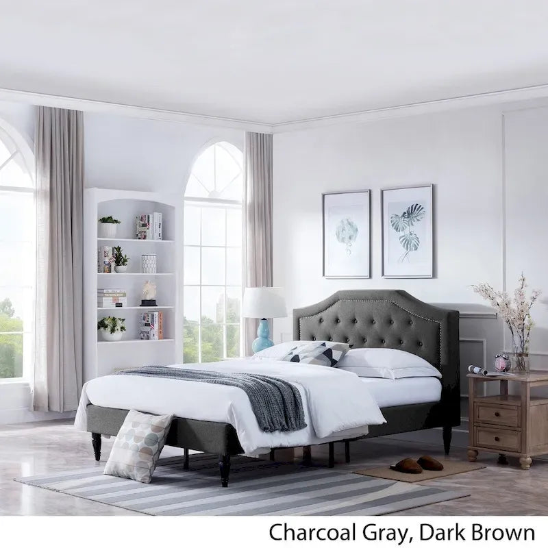 Lit plateforme Queen tapissé Elinor de Christopher Knight Home