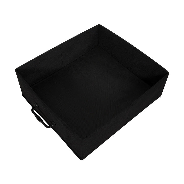 Meuble de classement mobile à 2 tiroirs avec support d'imprimante roulant avec étagère de rangement ouverte, armoire de classement verticale en tissu