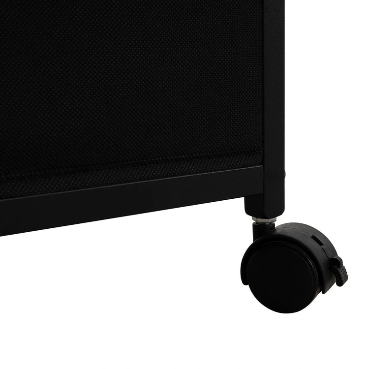 Meuble de classement mobile à 2 tiroirs avec support d'imprimante roulant avec étagère de rangement ouverte, armoire de classement verticale en tissu