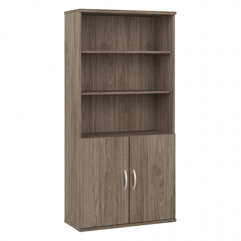 Bibliothèque hybride 5 étagères avec portes de Bush Business Furniture