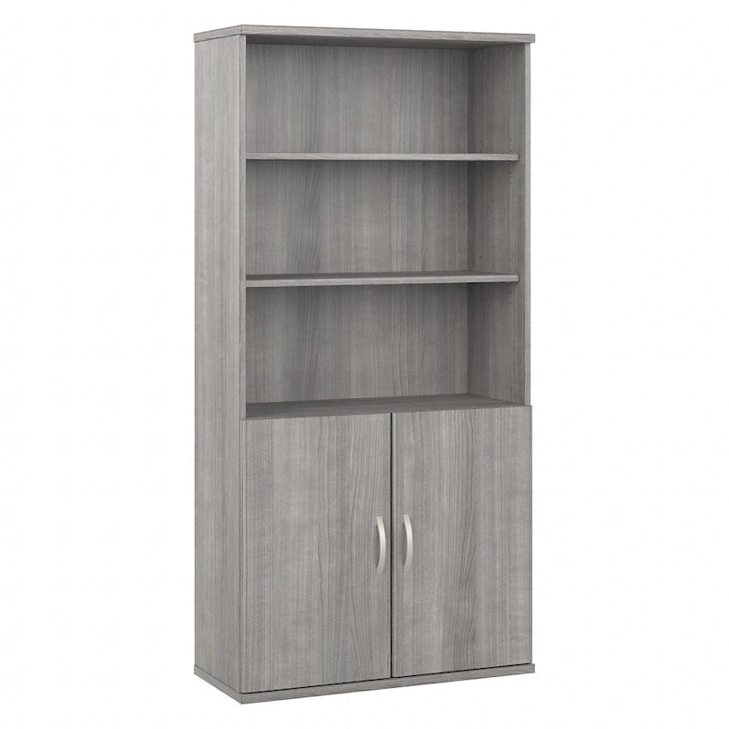 Bibliothèque hybride 5 étagères avec portes de Bush Business Furniture