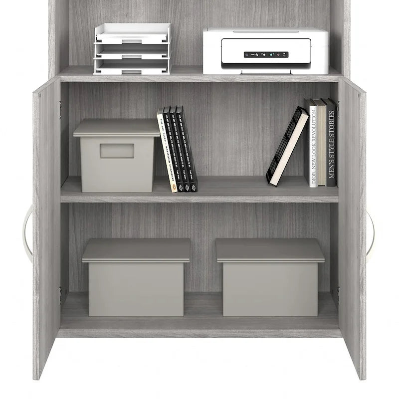 Bibliothèque hybride 5 étagères avec portes de Bush Business Furniture