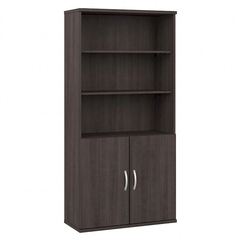 Bibliothèque hybride 5 étagères avec portes de Bush Business Furniture