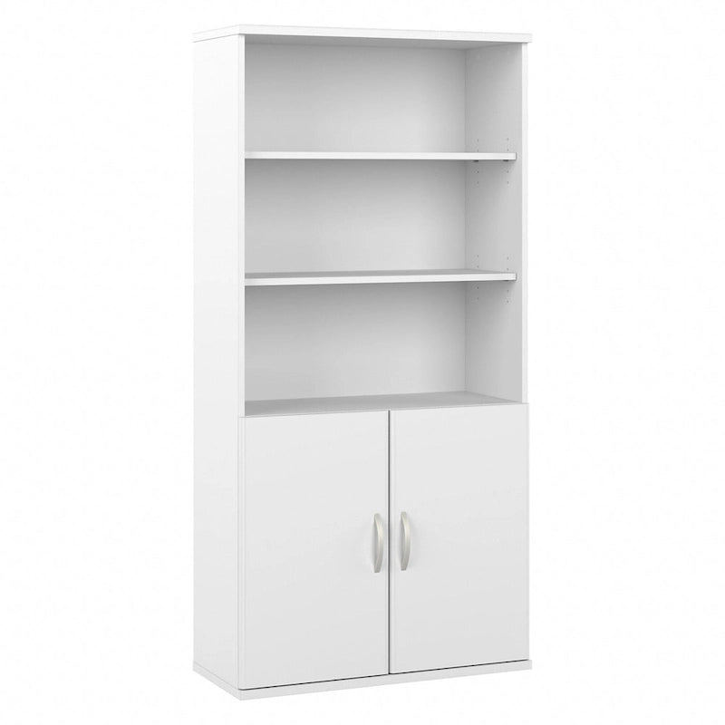 Bibliothèque hybride 5 étagères avec portes de Bush Business Furniture