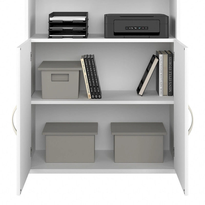Bibliothèque hybride 5 étagères avec portes de Bush Business Furniture