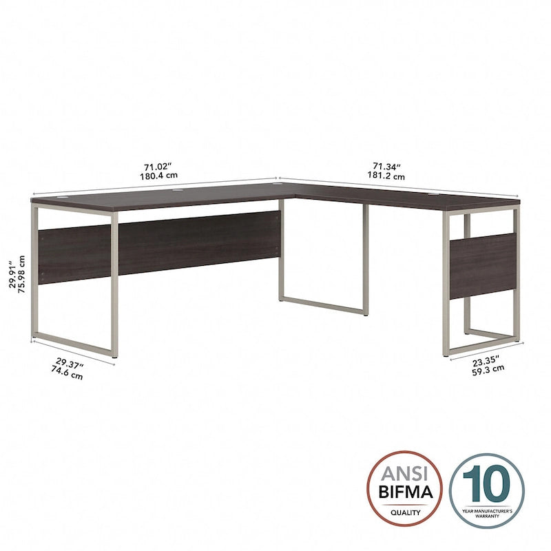 Bureau en L Hybrid de 72 po L x 30 po P de Bush Business Furniture