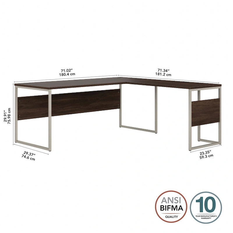 Bureau en L Hybrid de 72 po L x 30 po P de Bush Business Furniture