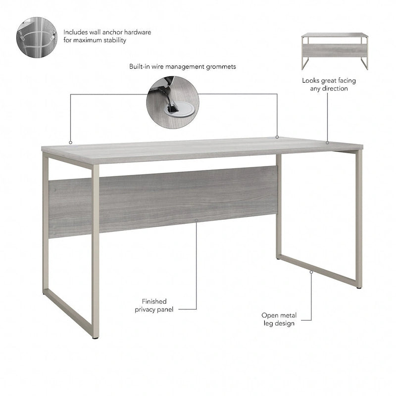 Table d'ordinateur de bureau Hybrid 60W x 30D par Bush Business Furniture