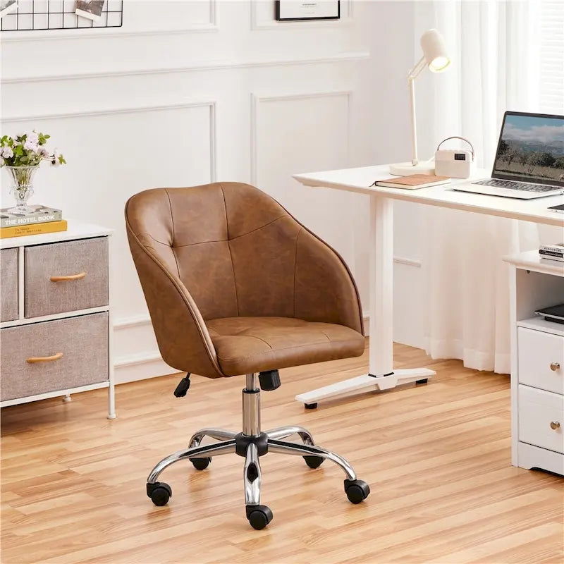 Chaise de bureau Yaheetech pour la maison, réglable en hauteur, pivotante à 360°
