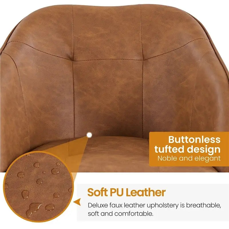Chaise de bureau Yaheetech pour la maison, réglable en hauteur, pivotante à 360°