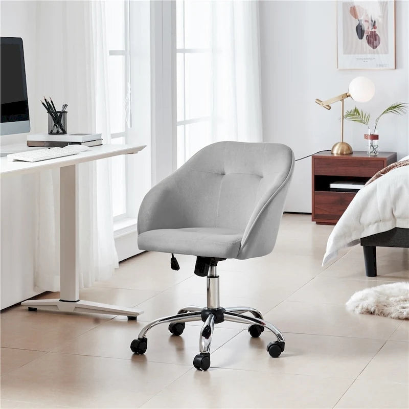 Chaise de bureau Yaheetech pour la maison, réglable en hauteur, pivotante à 360°