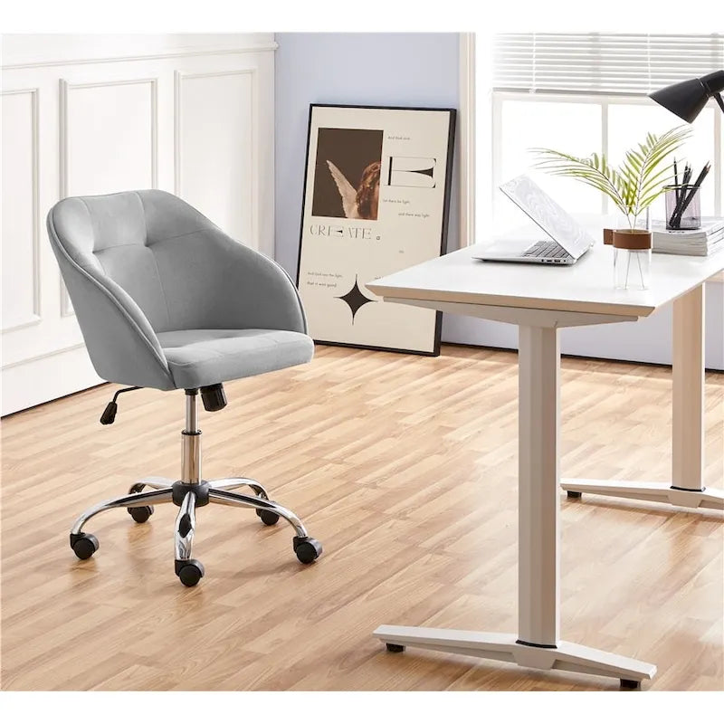 Chaise de bureau Yaheetech pour la maison, réglable en hauteur, pivotante à 360°