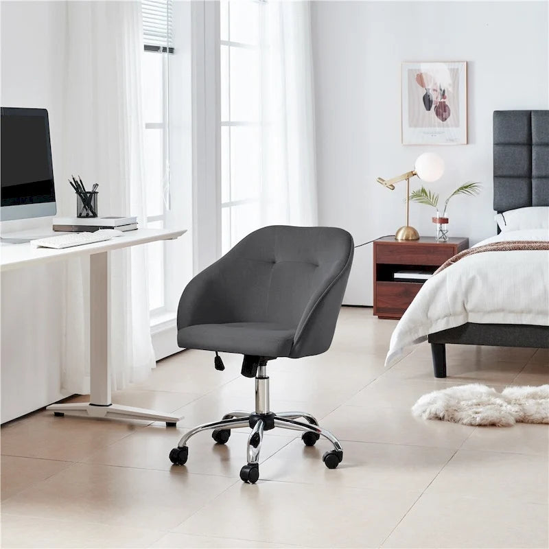 Chaise de bureau Yaheetech pour la maison, réglable en hauteur, pivotante à 360°