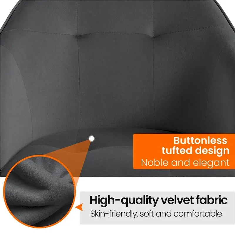 Chaise de bureau Yaheetech pour la maison, réglable en hauteur, pivotante à 360°
