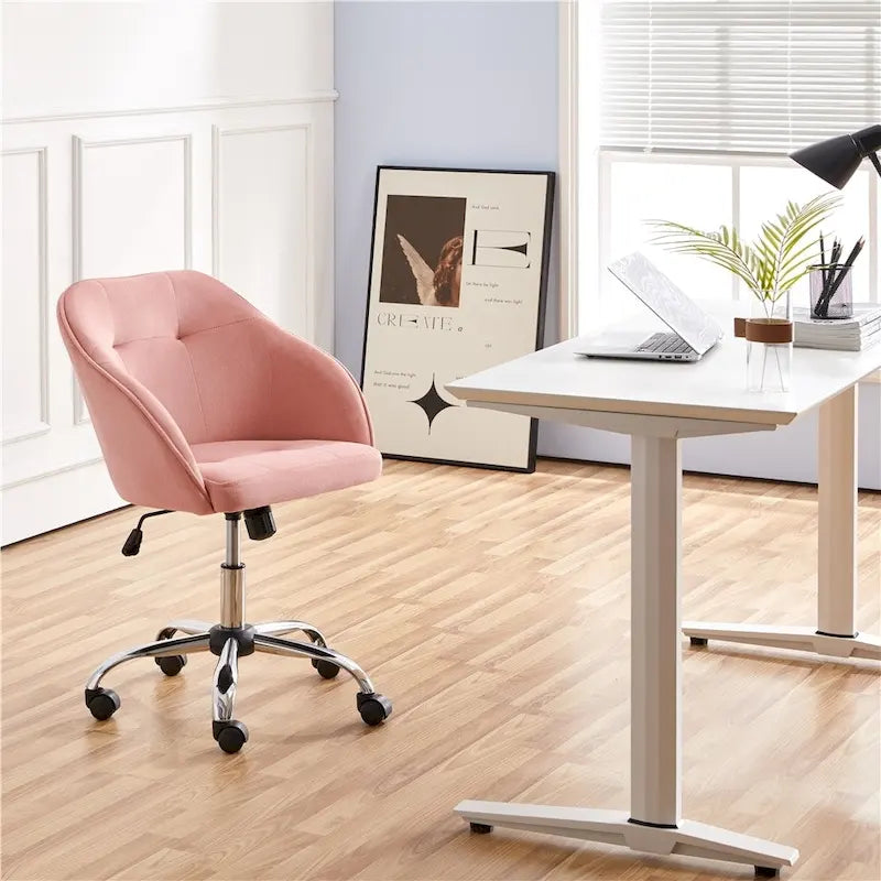 Chaise de bureau Yaheetech pour la maison, réglable en hauteur, pivotante à 360°