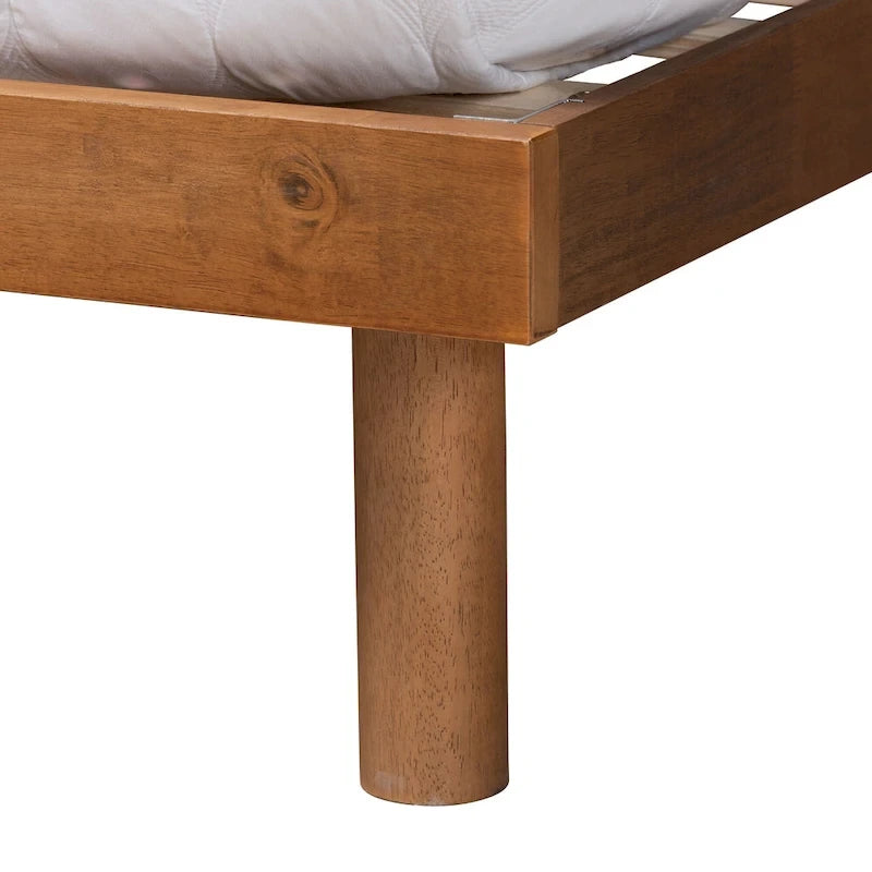 Lit plateforme en bois Petra, style moderne du milieu du siècle
