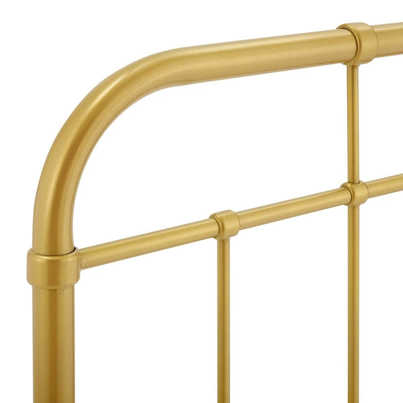 Tête de lit en métal doré Shaffer Classic Queen Size