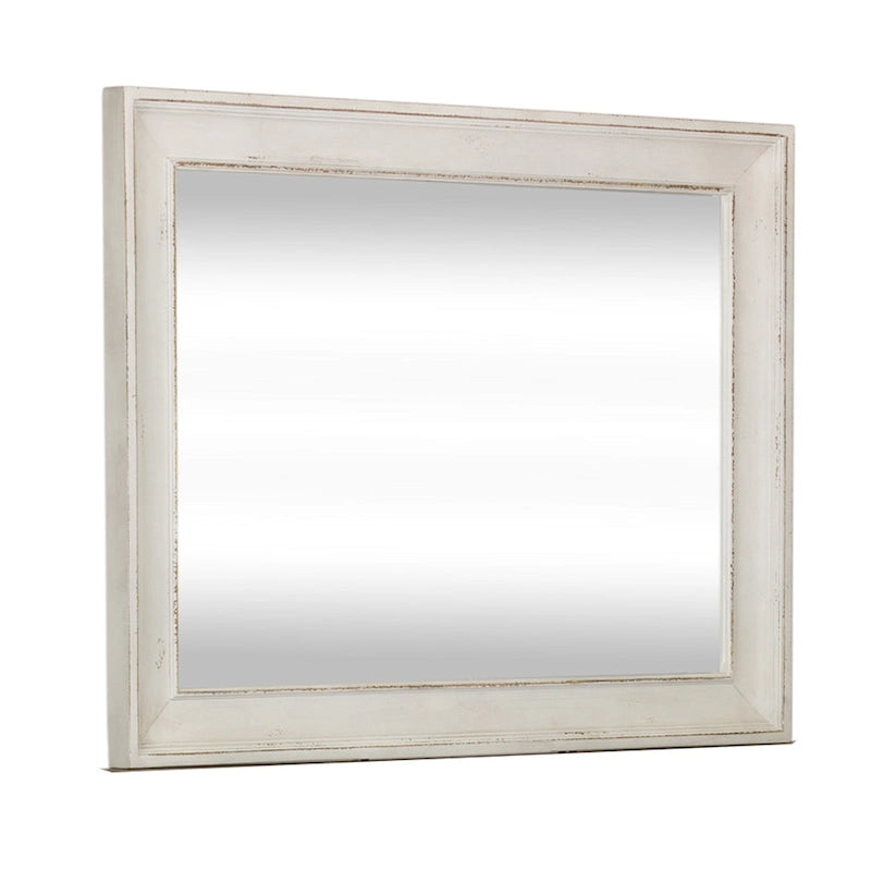 Commode et miroir The Gray Barn Abbey Park marron vieilli et blanc antique