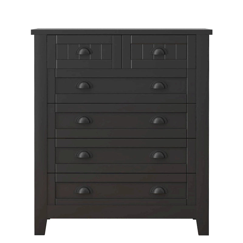 Commode, Armoire de chambre à coucher avec poignées rétro en forme de coquille