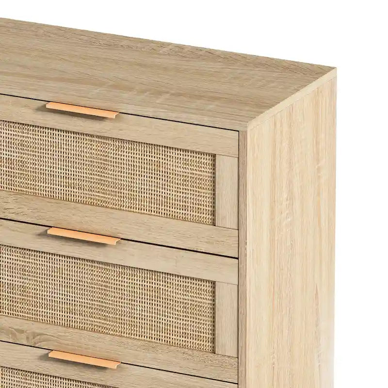 43.316-Meuble de rangement en rotin à tiroirs