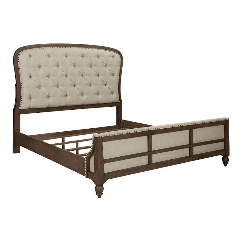 Lit de berger queen Americana Farmhouse Dusty Taupe