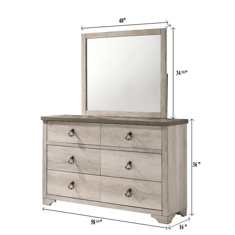 Parure de chambre 5 pièces avec tête de lit panneaux en bois flotté rustique Anallese
