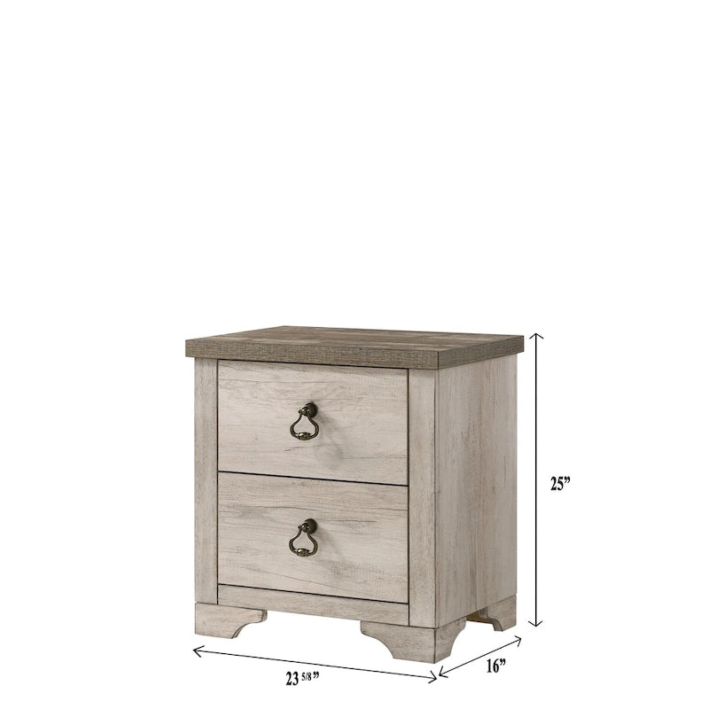 Parure de chambre 5 pièces avec tête de lit panneaux en bois flotté rustique Anallese