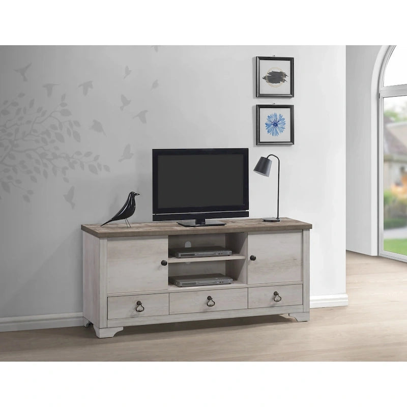 Parure de chambre 5 pièces avec tête de lit panneaux en bois flotté rustique Anallese