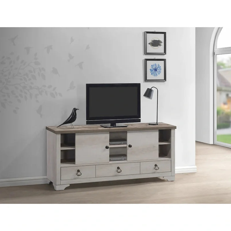 Parure de chambre 5 pièces avec tête de lit panneaux en bois flotté rustique Anallese