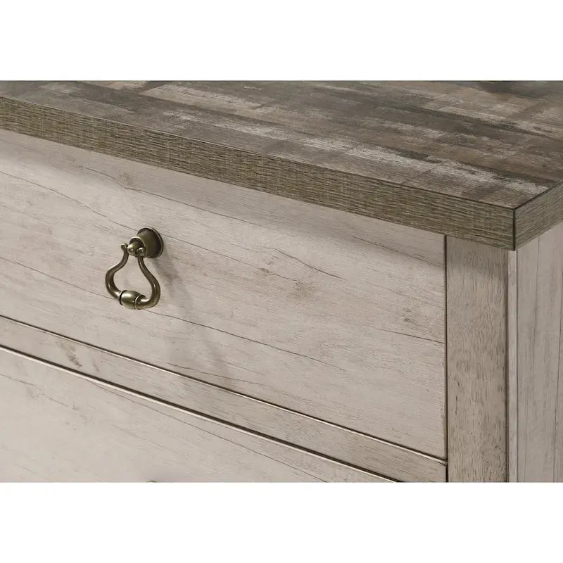 Parure de chambre 5 pièces avec tête de lit panneaux en bois flotté rustique Anallese