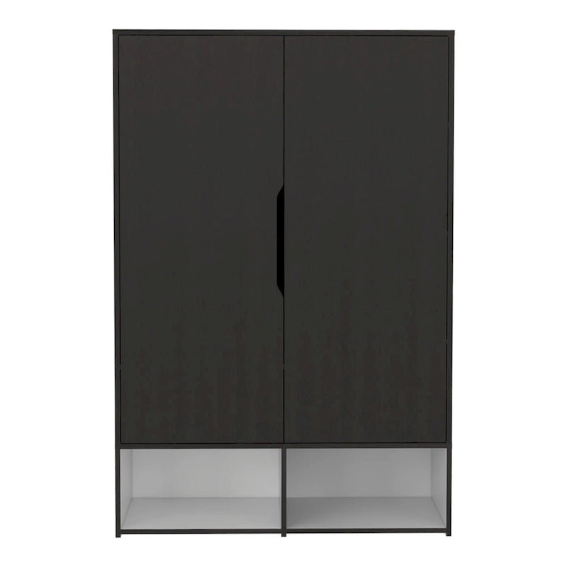 Armoire double rose FM Furniture avec tringle
