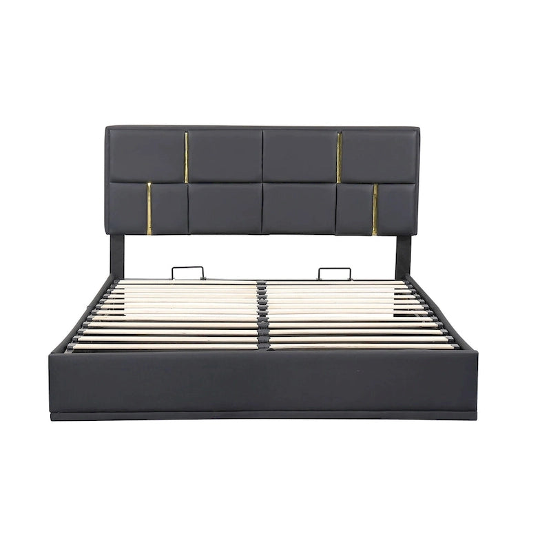 Ensembles de chambre à coucher 2 pièces, lit plateforme tapissé de taille Queen