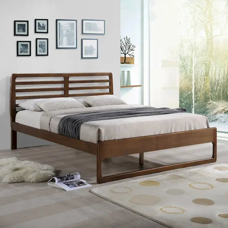 Lit plate-forme Cindy Transitional en bois, grand format, par Christopher Knight Home