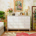 Commode laquée 55.1 po (140 cm) de largeur, coffre de rangement, commode de chambre à coucher