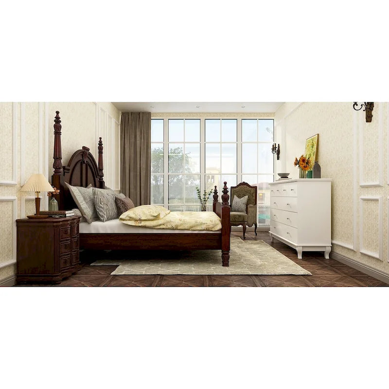 Commode laquée 55.1 po (140 cm) de largeur, coffre de rangement, commode de chambre à coucher